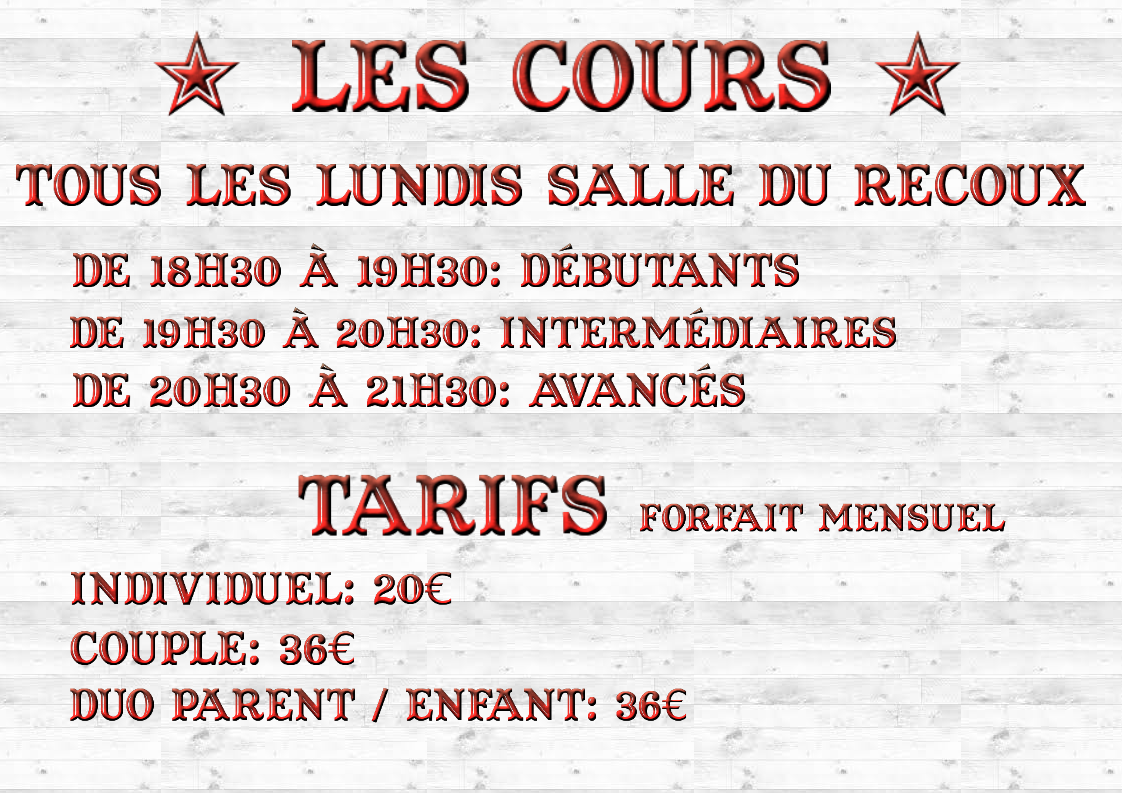 Flyer cours 2 odtflyer tarifs cours
